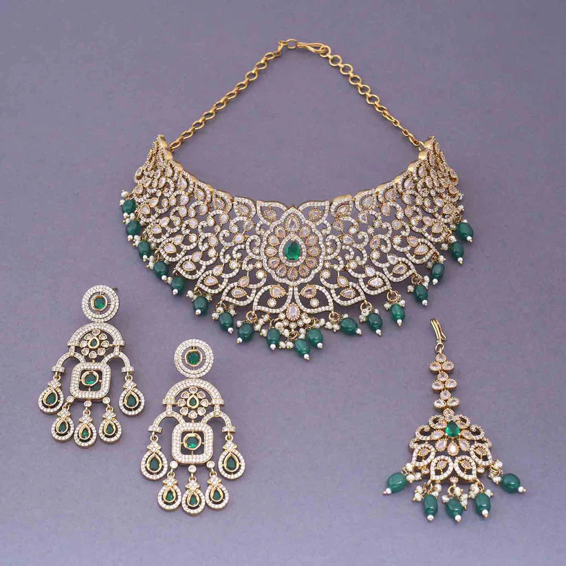 Emerald Apphia Bridal Victorian Jewellery Set - New Arrival