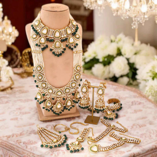 Emerald Dhanuna Bridal Jewellery Set