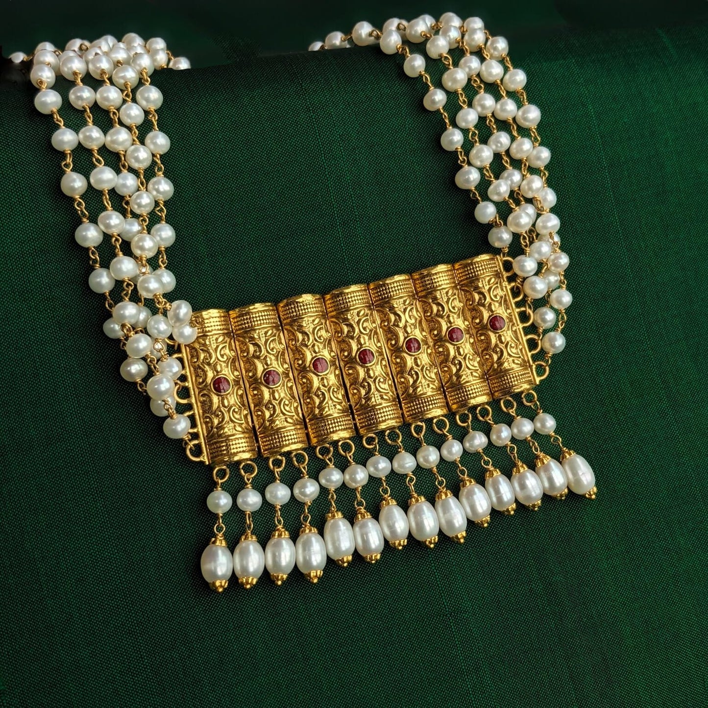 Pearl Sutti Antique Nakshi Pearl Hang Choker