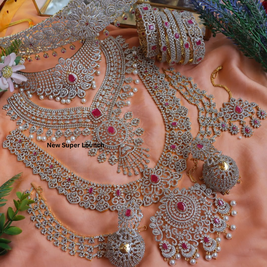 New Jewellery Austrian Diamond Necklace Combo for Women