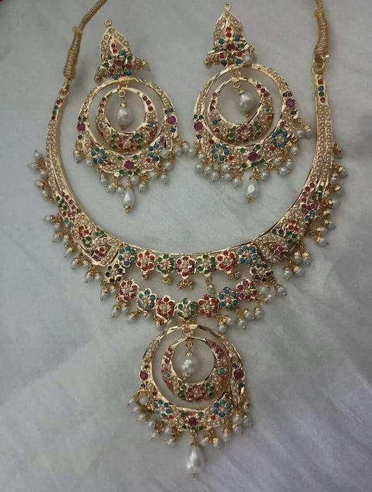 GOLD PLATED PURE COPPER MADE AMRITSARI JADAU SETS